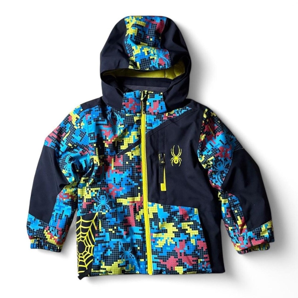 Kids Toddler Baby Spyder Challenger Insulated Ski Jacket in Digi Bug